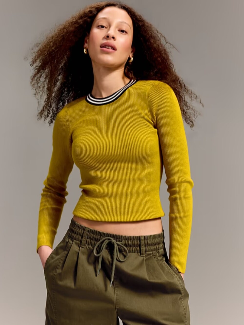 NWT  Sold Out Christopher John Rogers Ribbed Green Chartreuse Sweater Sold Out M